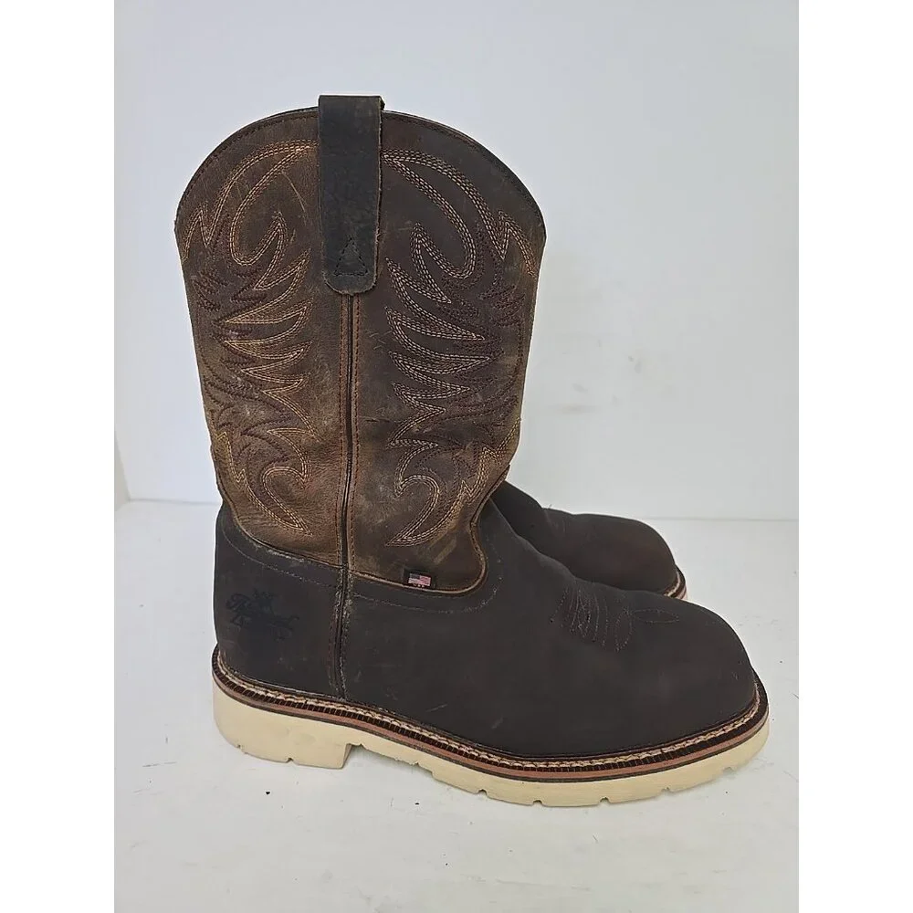Thorogood Men's 11 "Steel Toe Western Wellington 804-4331 (U.S.A.) Brown 9.5 2E - Picture 2 of 7
